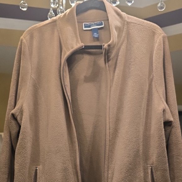 Karen Scott Brown Full-Zip Sweatshirt - Picture 3 of 12